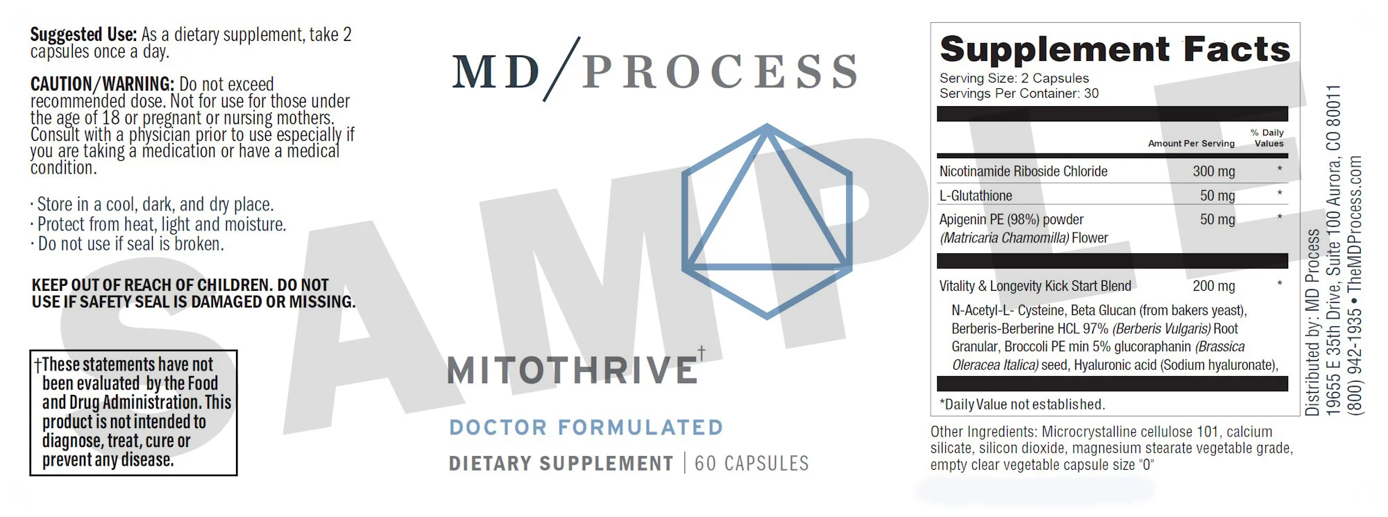 MitoThrive™ Product Label